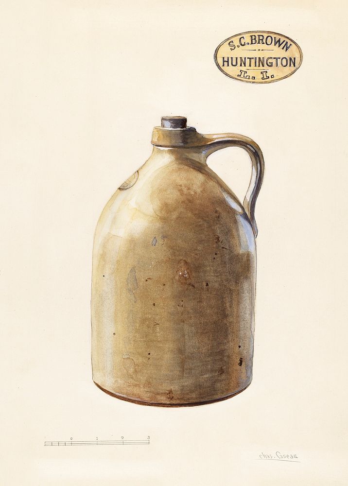 Jug (ca. 1936) by Charles Caseau. Original from The National Gallery of Art. Digitally enhanced by rawpixel.