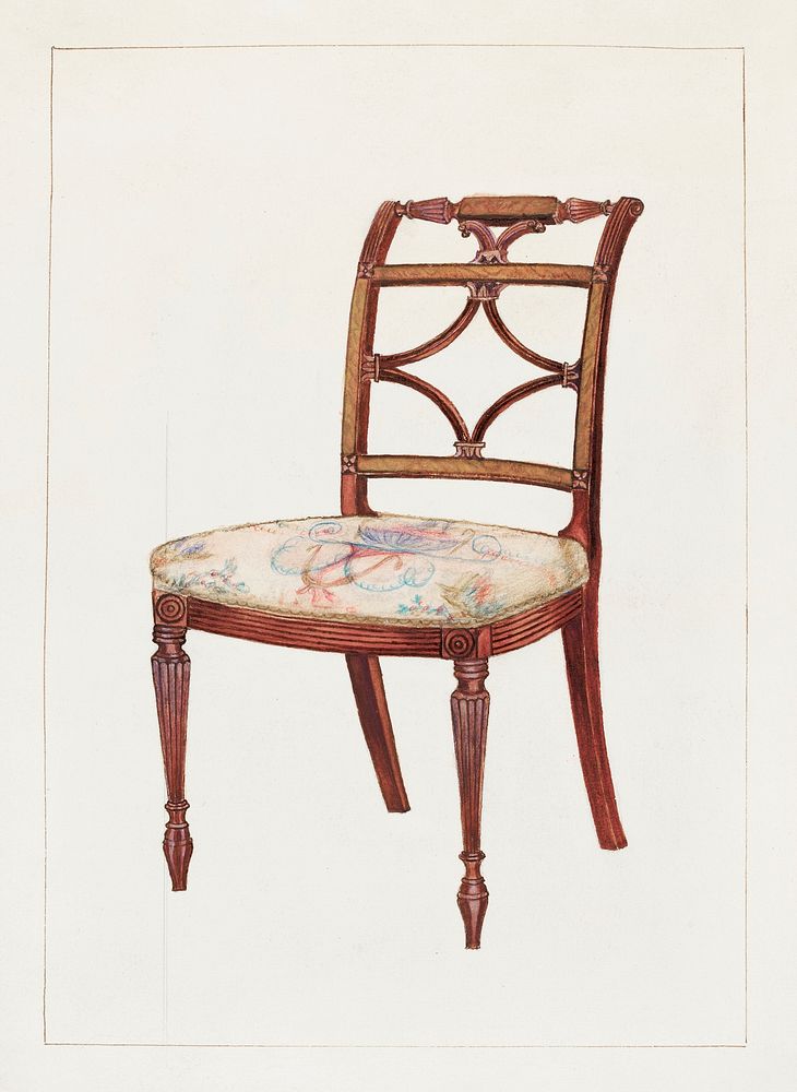 American Chair (1935&ndash;1942) by Florence Neal. Original from The National Galley of Art. Digitally enhanced by rawpixel.