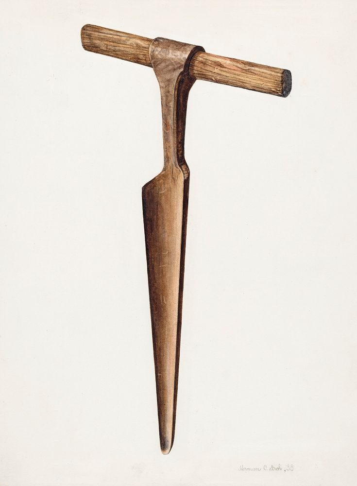 Auger (1938) by Herman O. Stroh. Original from The National Gallery of Art. Digitally enhanced by rawpixel.