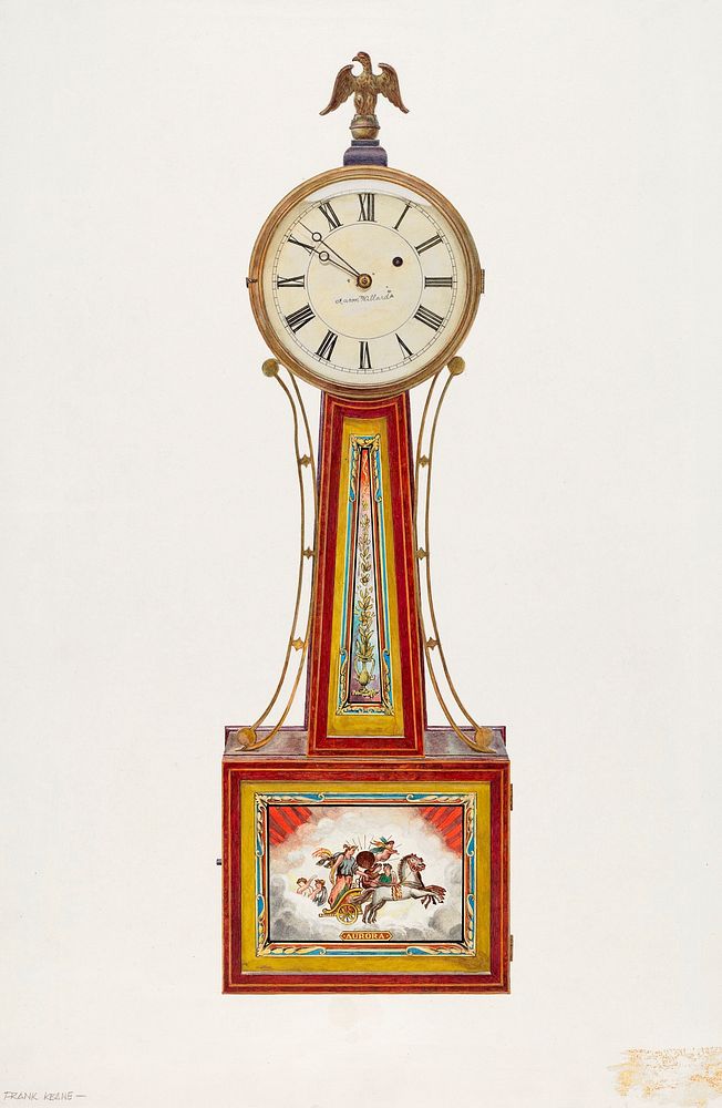 Banjo Clock (ca. 1939) by Frank M. Keane. Original from The National Gallery of Art. Digitally enhanced by rawpixel.