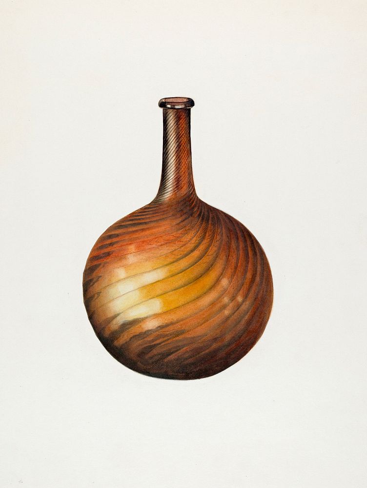 Bar Bottle (ca. 1938) by Isidore Steinberg. Original from The National Gallery of Art. Digitally enhanced by rawpixel.