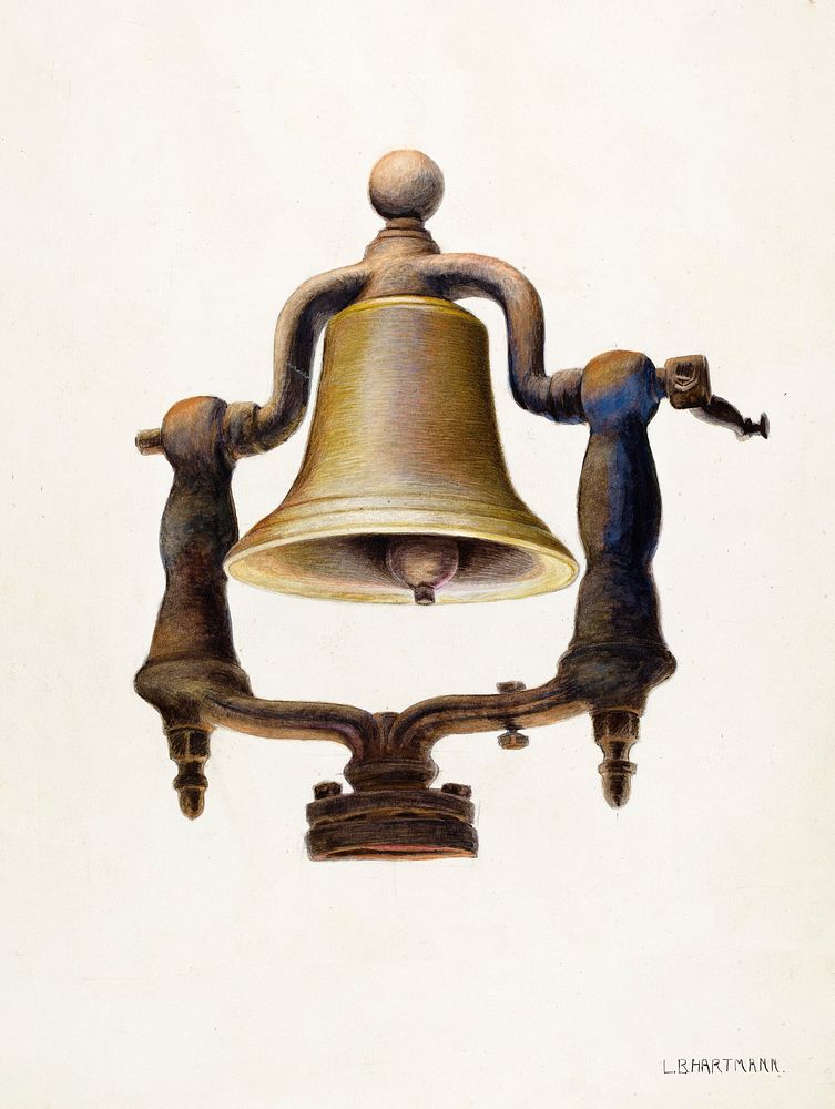 Bell (1935&ndash;1942) by L. B. Hartmann Original from The National Galley of Art. Digitally enhanced by rawpixel.