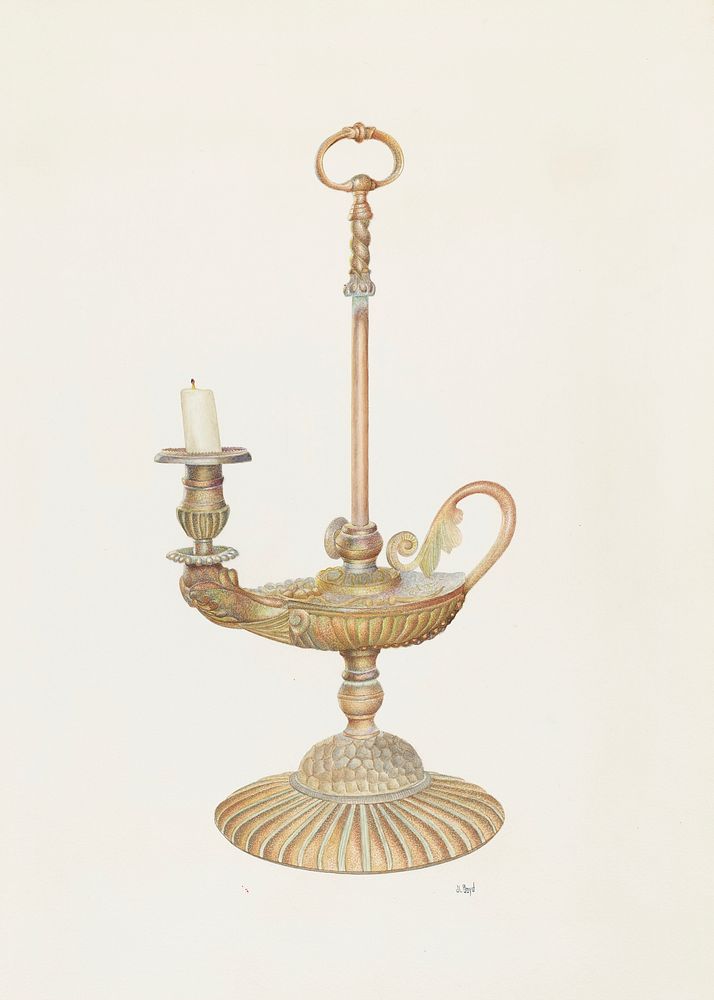 Candle Holder (ca. 1940) by Joseph L. Boyd. Original from The National Gallery of Art. Digitally enhanced by rawpixel.
