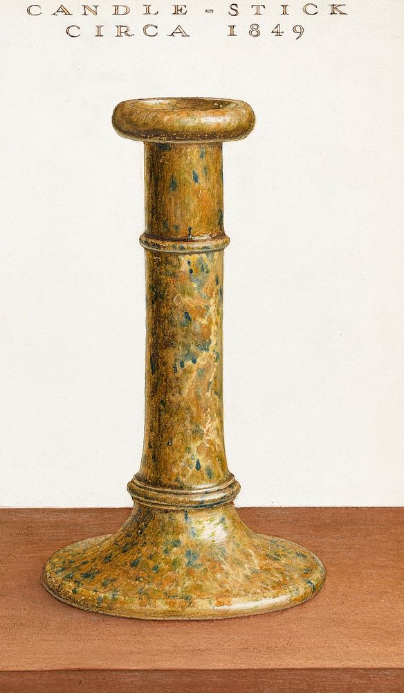 Candlestick (ca.1937) by Roy Williams. Original from The National Gallery of Art. Digitally enhanced by rawpixel.