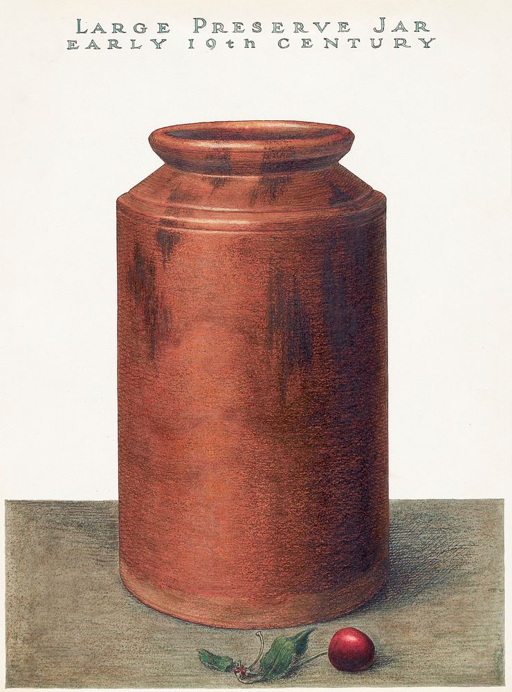 Preserve Jar (ca.1936) by John Matulis. Original from The National Gallery of Art. Digitally enhanced by rawpixel.