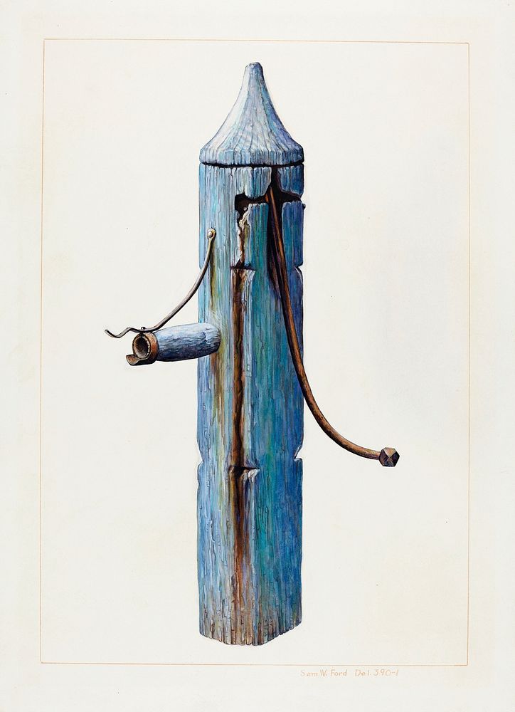 Pump (ca.1938) by Samuel W. Ford. Original from The National Gallery of Art. Digitally enhanced by rawpixel.