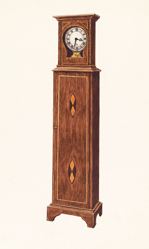 Shelf Clock (c. 1937) by Ulrich Fischer. Original from The National Gallery of Art. Digitally enhanced by rawpixel.