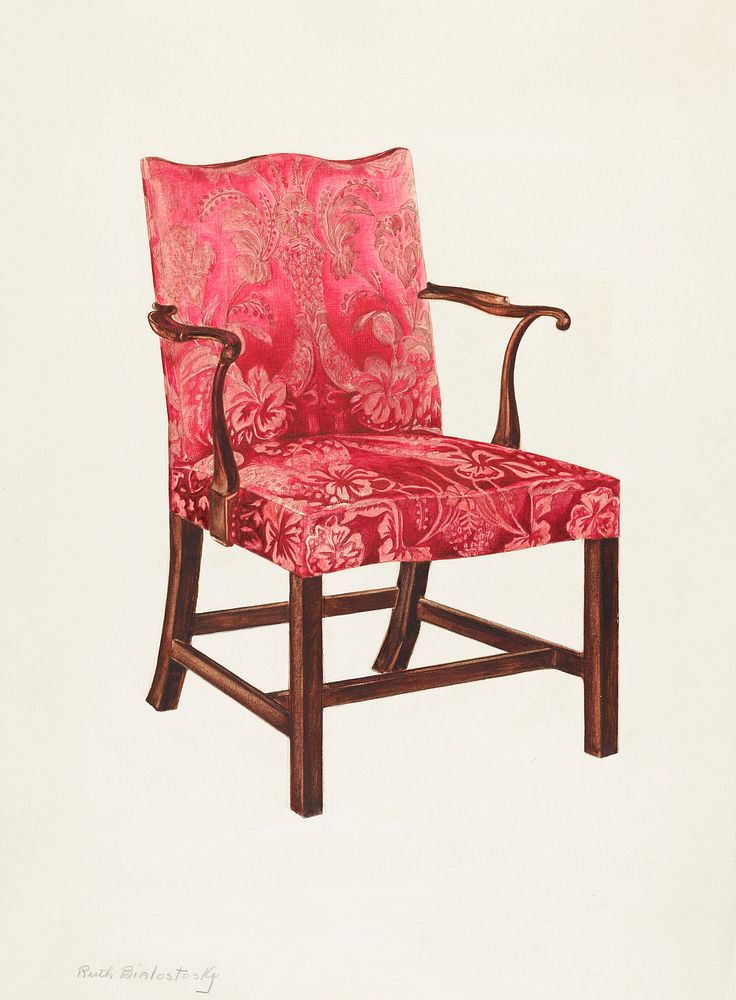 Side Chair (1937) by Ruth Bialostosky. Original from The National Gallery of Art. Digitally enhanced by rawpixel.