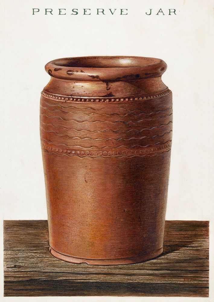 Stoneware Jar (ca.1939) by Philip Smith. Original from The National Galley of Art. Digitally enhanced by rawpixel.