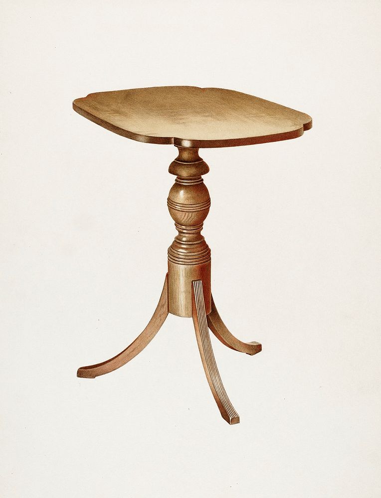 Table (1935&ndash;1942) by Michael Riccitelli. Original from The National Gallery of Art. Digitally enhanced by rawpixel.