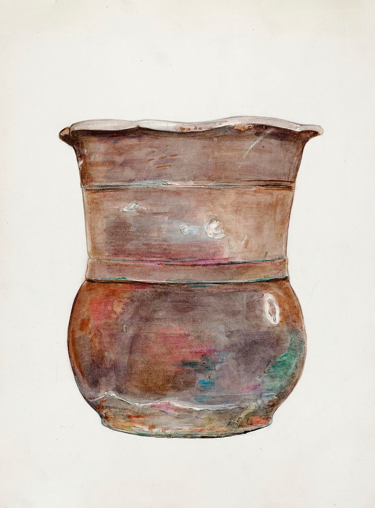Terra Cotta Flower Jar (ca.1936) by Cecily Edwards. Original from The National Gallery of Art. Digitally enhanced by…
