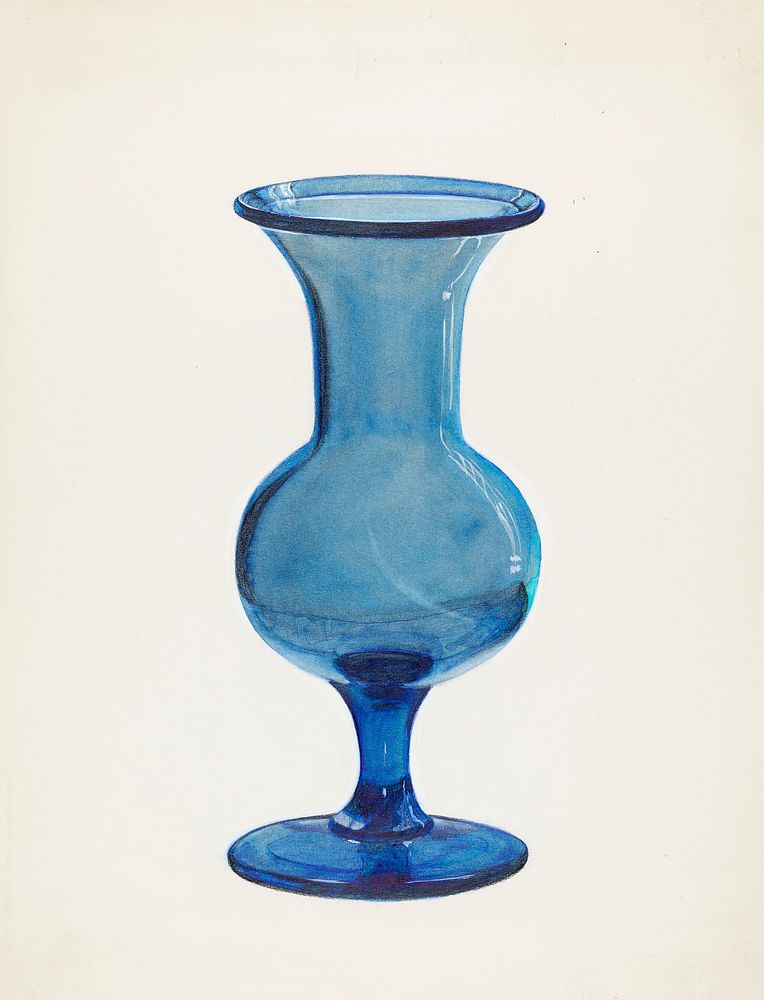 Vase (1935&ndash;1942) by unknown American 20th Century artist. Original from The National Gallery of Art. Digitally…