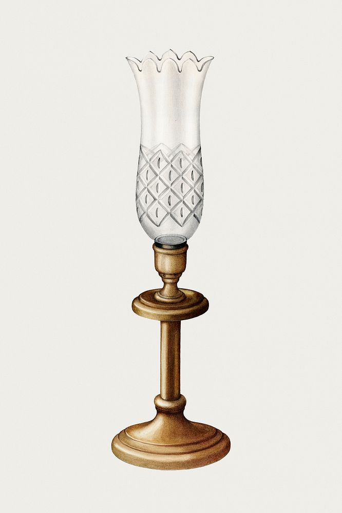 Vintage lamp psd illustration, remixed from the artwork by Walter G. Capuozzo