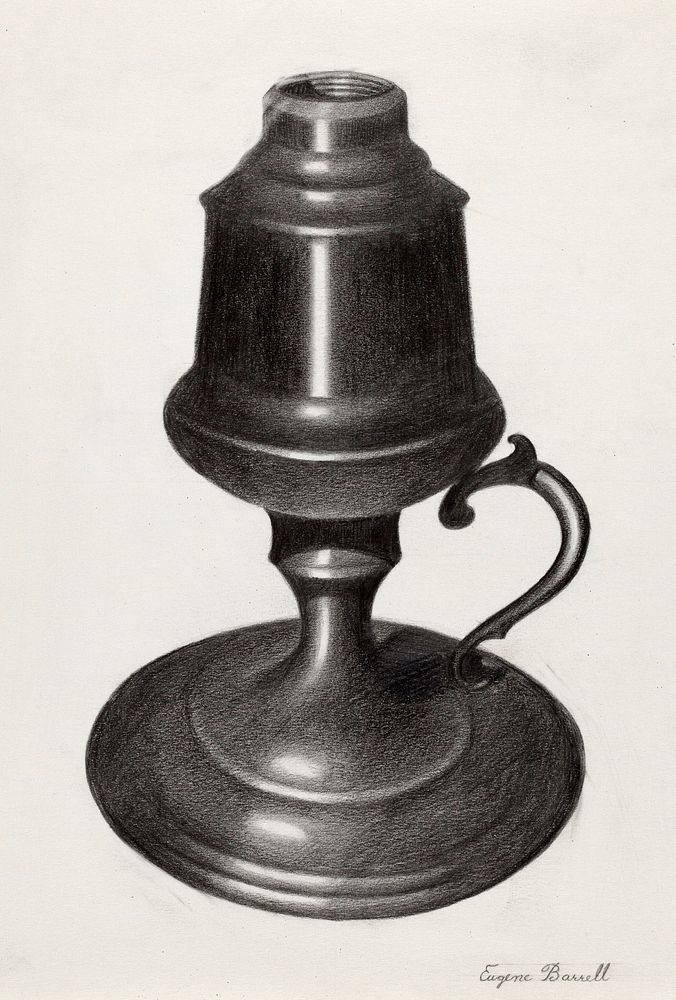 Lamp (ca.1936) by Eugene Barrell. Original from The National Gallery of Art. Digitally enhanced by rawpixel.