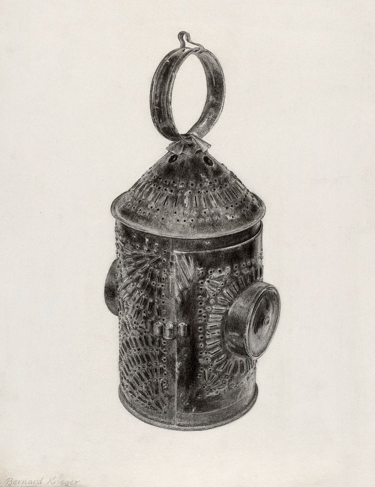 Lantern (ca.1937) by Bernard Krieger. Original from The National Gallery of Art. Digitally enhanced by rawpixel.