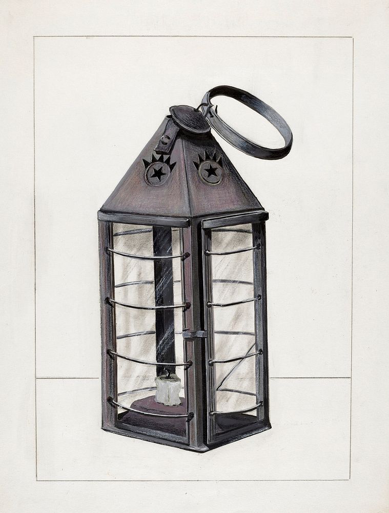 Lantern (1936) by Holger Hansen. Original from The National Gallery of Art. Digitally enhanced by rawpixel.