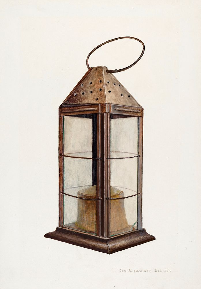 Lantern (ca. 1940) by George H. Alexander. Original from The National Gallery of Art. Digitally enhanced by rawpixel.