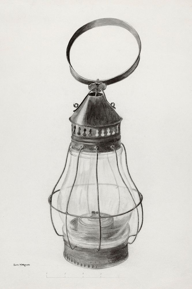 Lantern (1935–1942) by Edith Magnette. | Free Photo Illustration - rawpixel