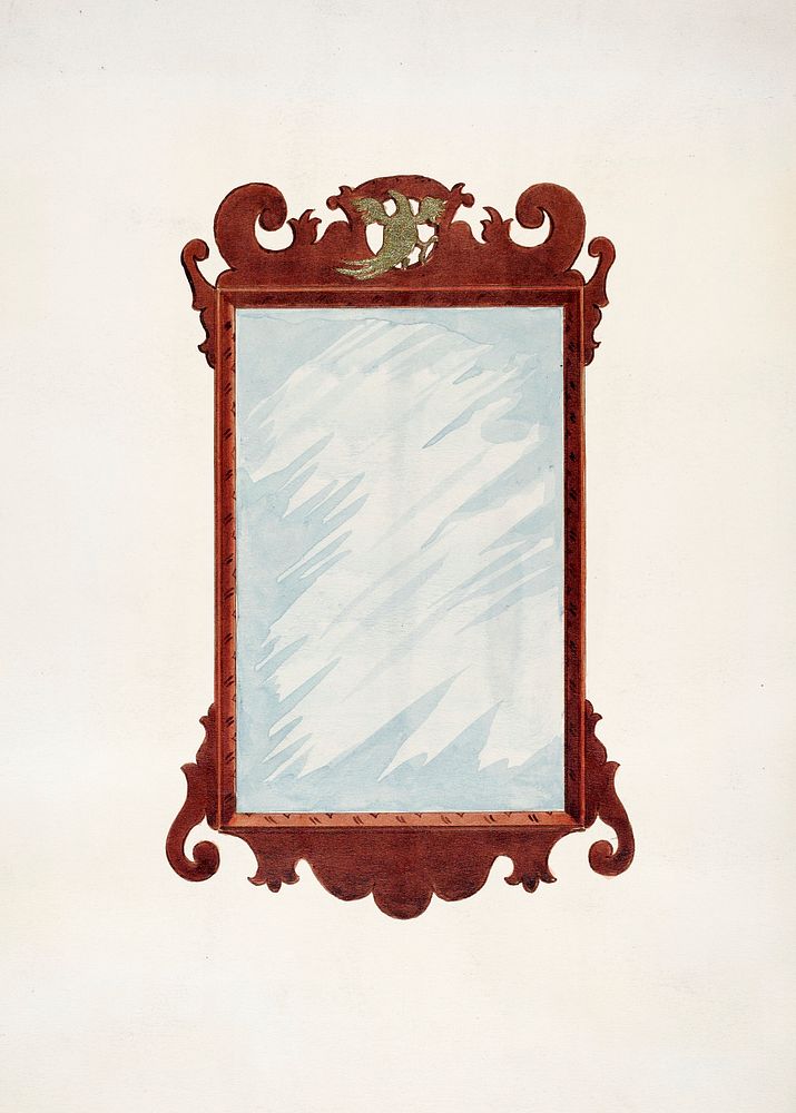 Mirror (ca. 1936) by Fred Weiss. Original from The National Gallery of Art. Digitally enhanced by rawpixel.