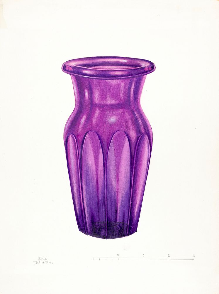 Vase (ca.1940) by John Tarantino. Original from The National Gallery of Art. Digitally enhanced by rawpixel.