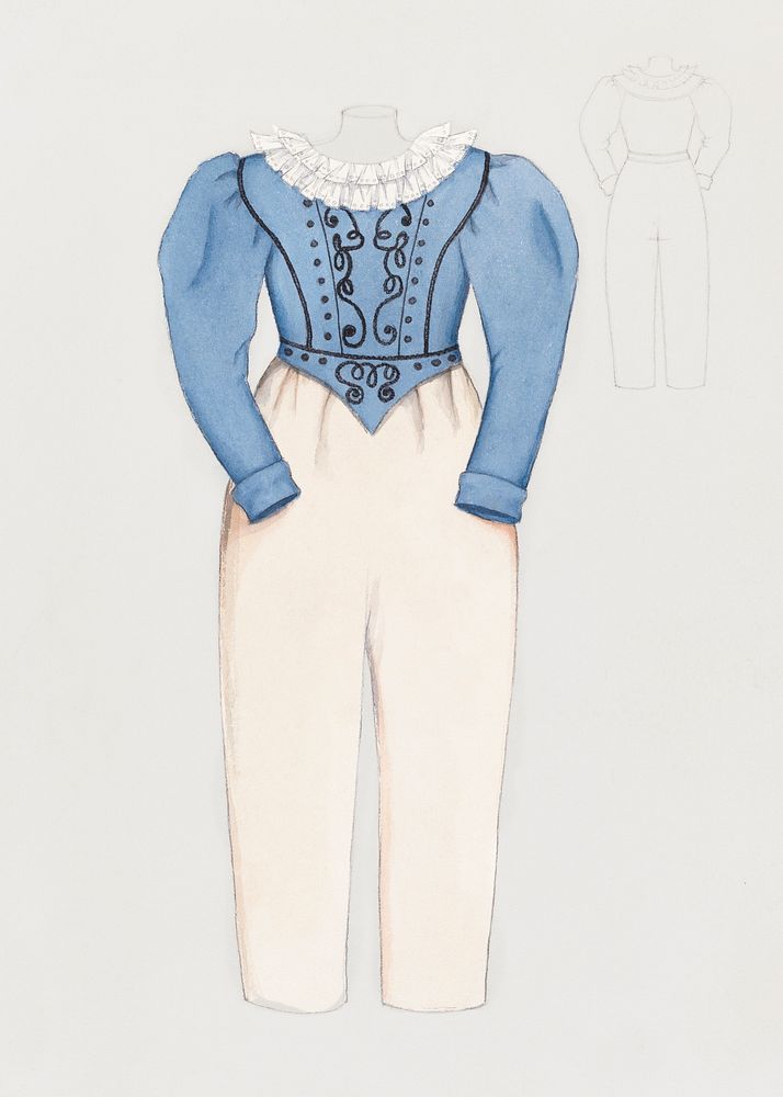Boy's Suit (c. 1936) by Dorothy Gernon. Original from The National Gallery of Art. Digitally enhanced by rawpixel.