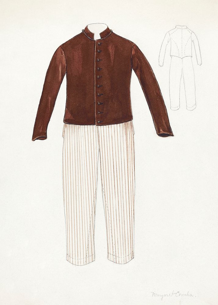 Pants and Coat (1935&ndash;1942) by Margaret Concha. Original from The National Gallery of Art. Digitally enhanced by…