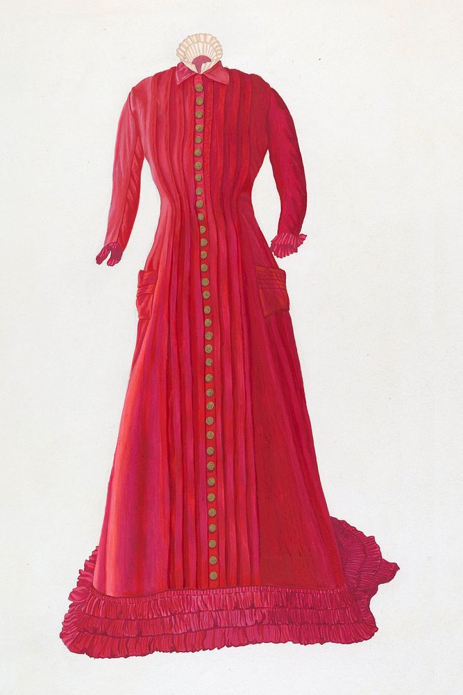 Tea Gown (c. 1937) by Joseph L. Boyd. Original from The National Gallery of Art. Digitally enhanced by rawpixel.