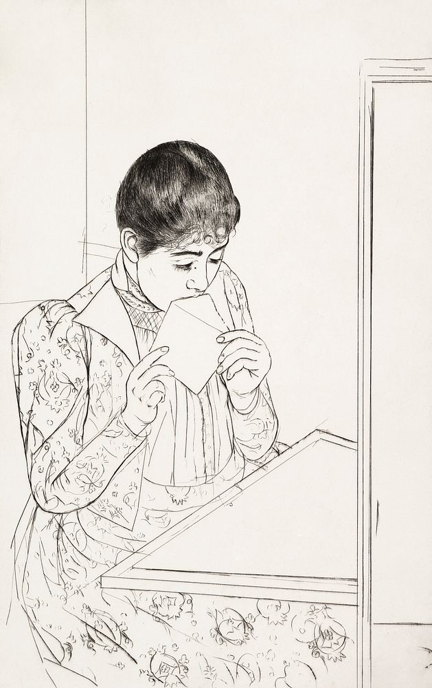 The Letter (1890&ndash;1891) print in high resolution by Mary Cassatt. Original from The MET Museum. Digitally enhanced by…