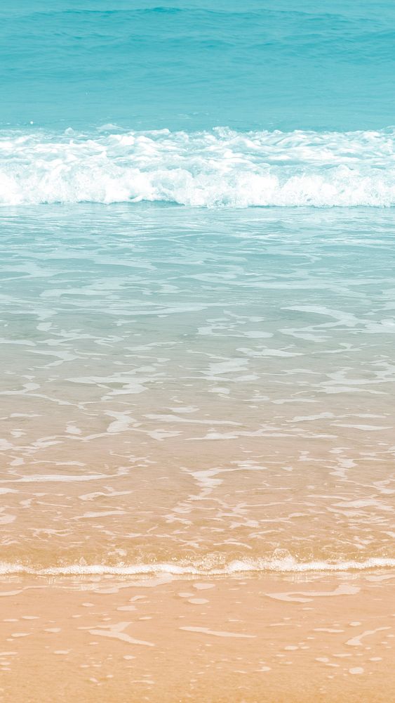Summer phone wallpaper background, beach and ocean