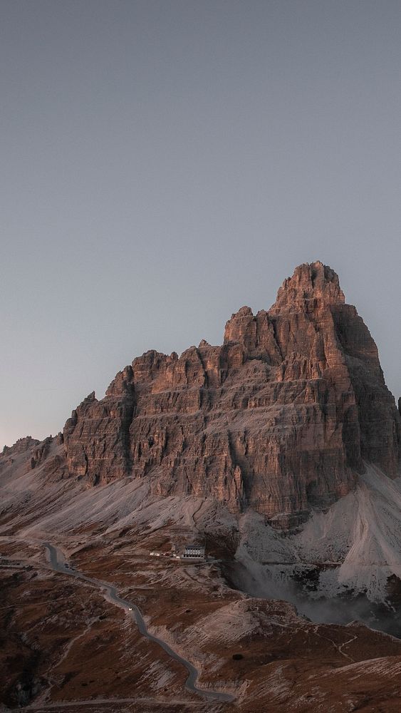 Nature iPhone wallpaper background, Dolomites mountain range during sunset, Italy