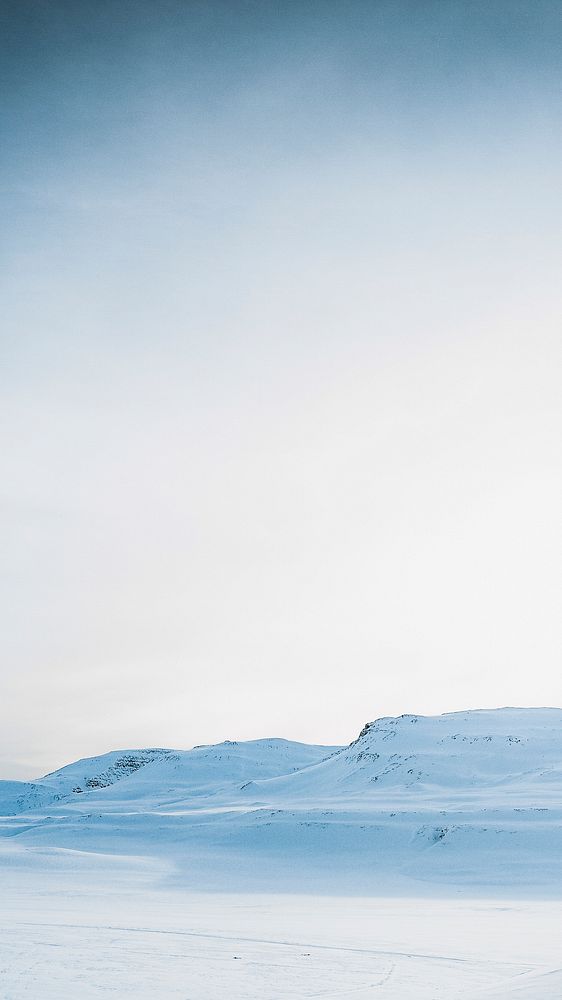 Nature phone wallpaper background, snowy countryside of Greenland