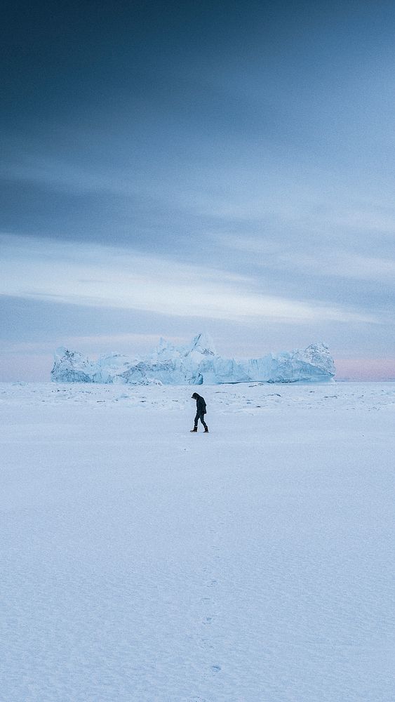 Winter mobile wallpaper background,Ilulissat, Greenland