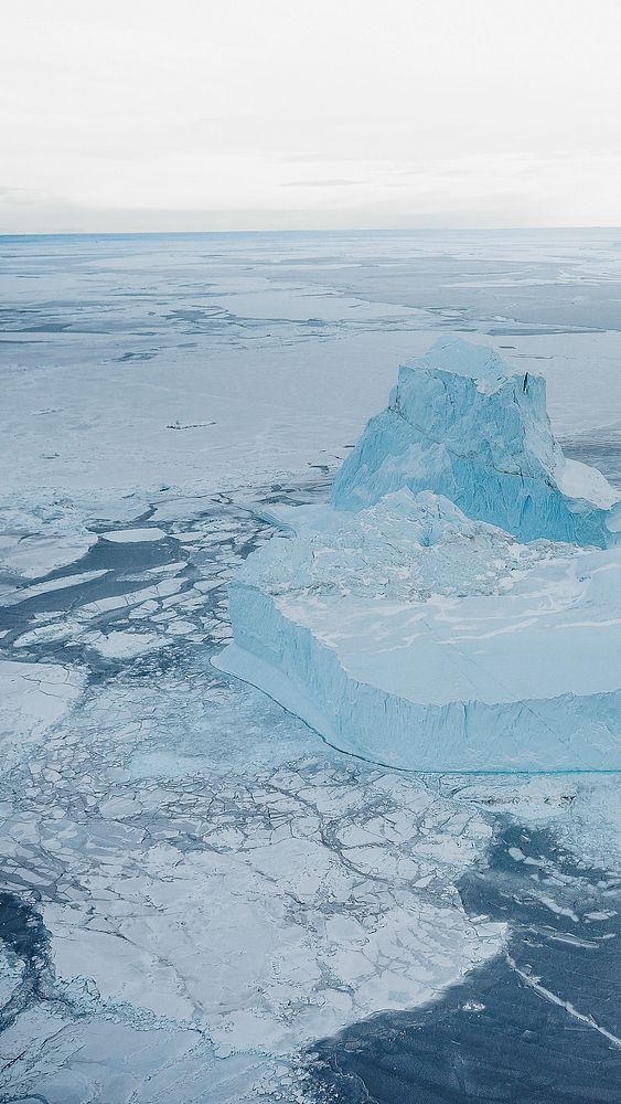 Nature mobile wallpaper background, iceberg at Ilulissat, Greenland