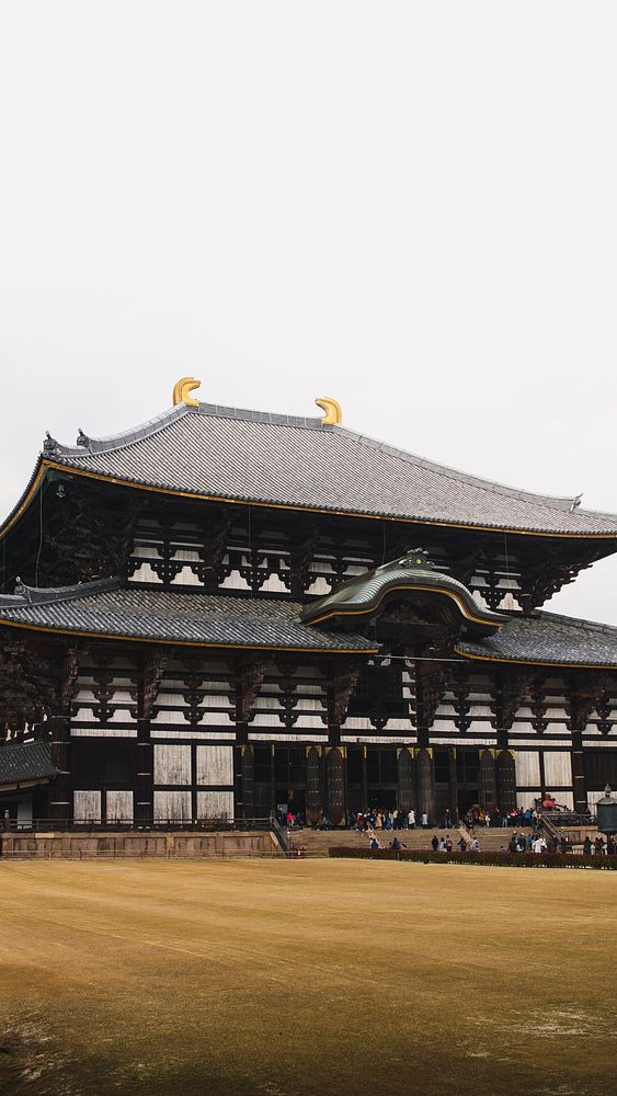 Japan iPhone wallpaper background, Todaiji temple in Nara, Japan