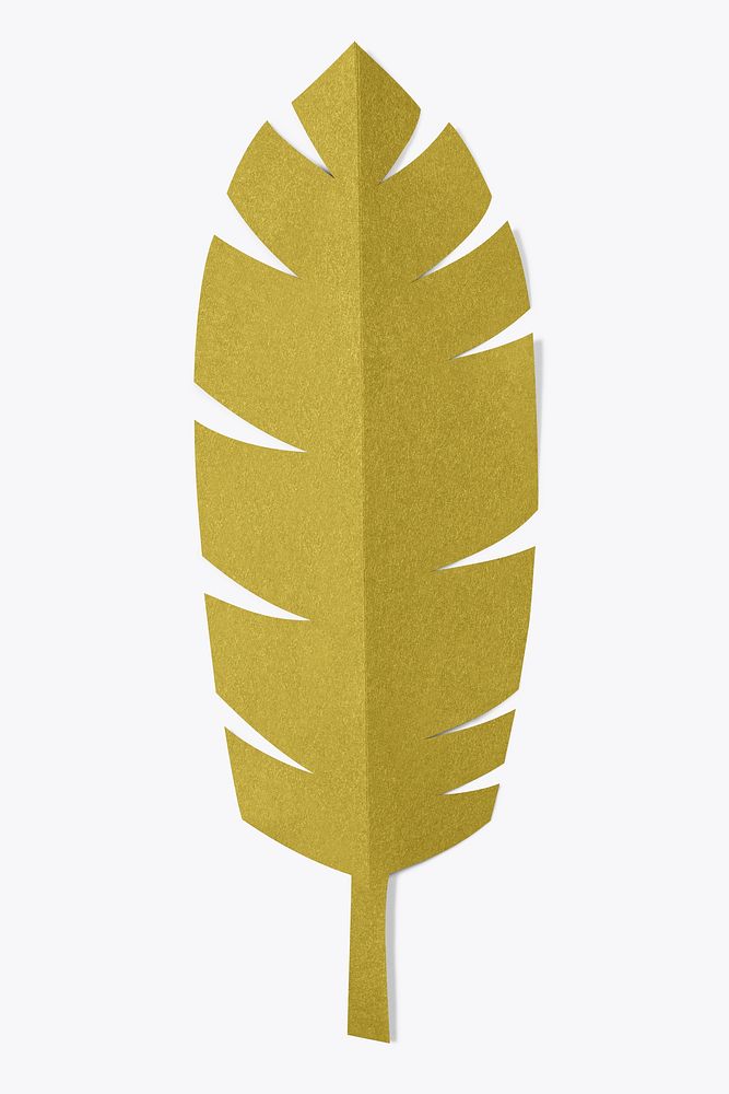 Paper craft banana leaf psd mockup