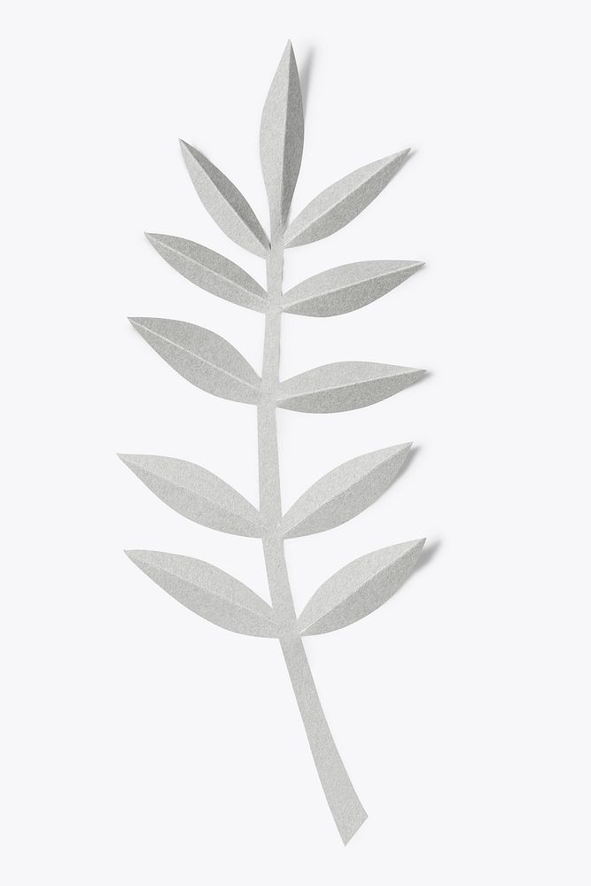 Paper craft ash leaf psd mockup