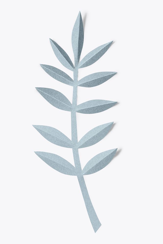 Ash leaf in paper craft style