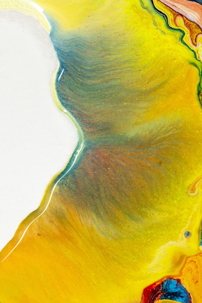 Aesthetic yellow background handmade experimental art