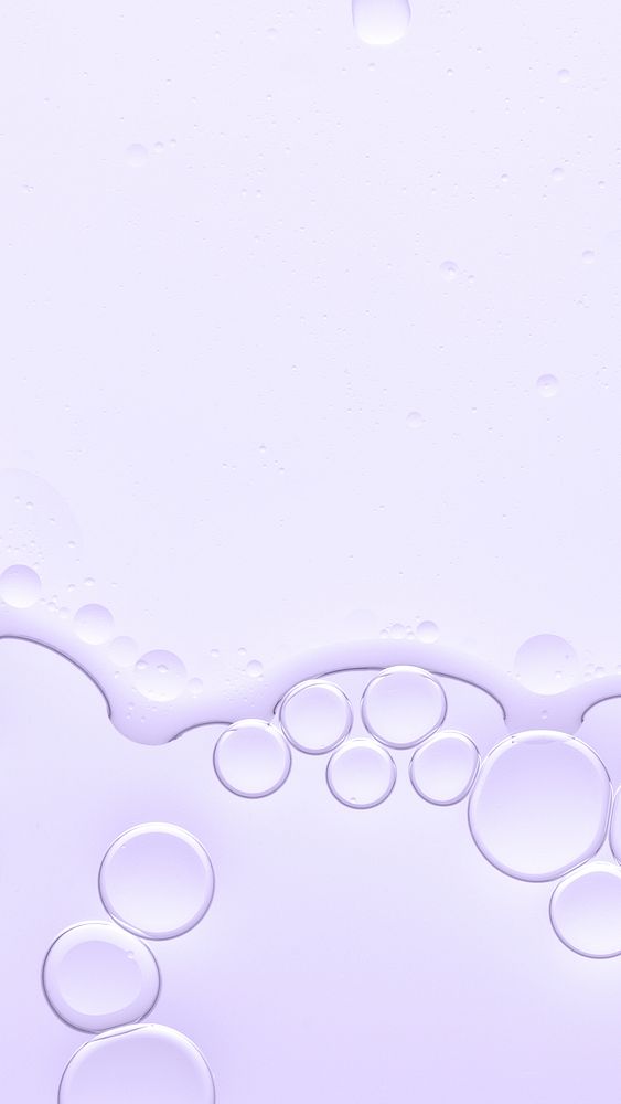 Purple iPhone wallpaper oil bubble in water background