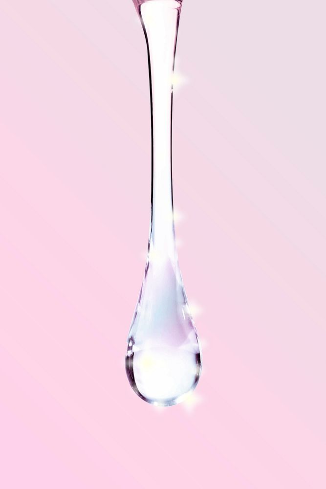 Transparent dripping oil beauty product vector
