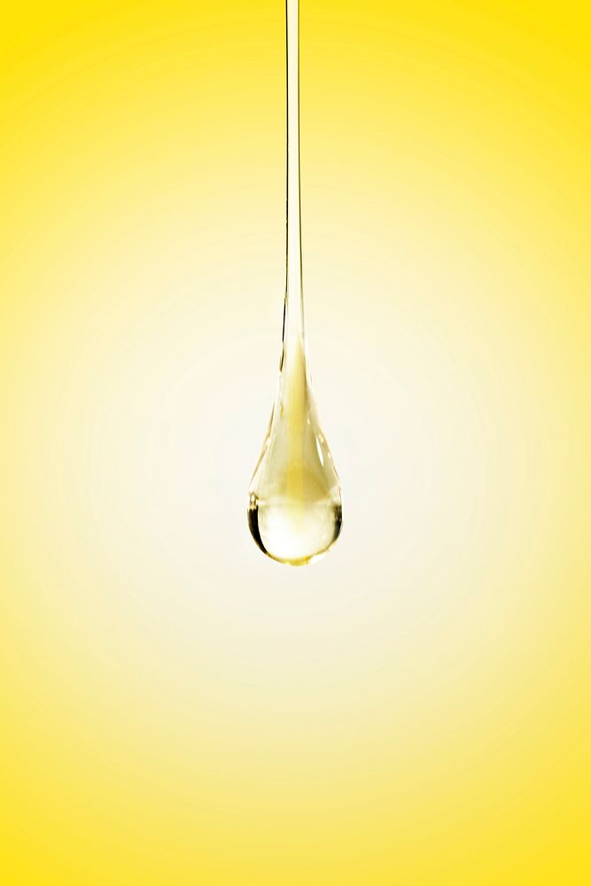 Yellow background wallpaper, oil drop