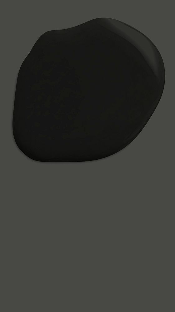 Black paint drop in black background
