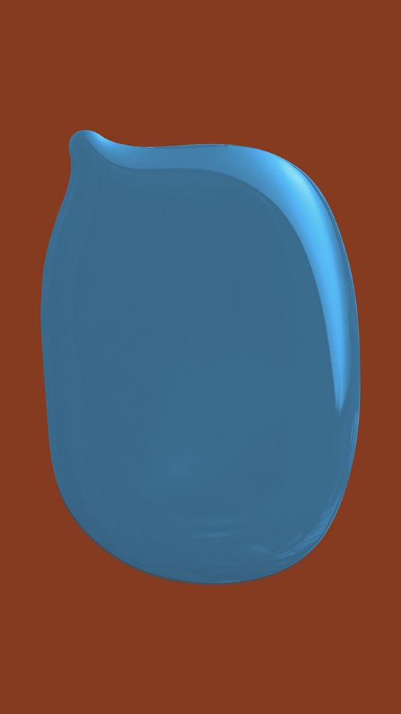 Blue paint drop in brown background