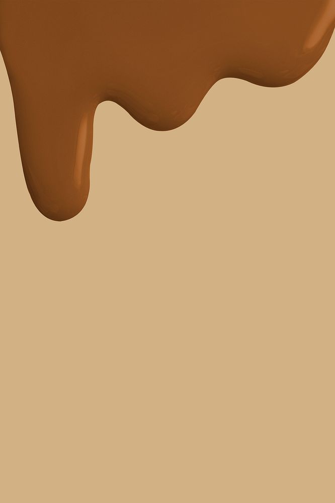 Brown dripping paint psd background in light brown