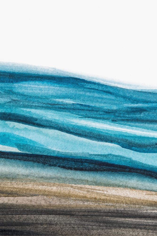 Ombre beach watercolor background abstract style