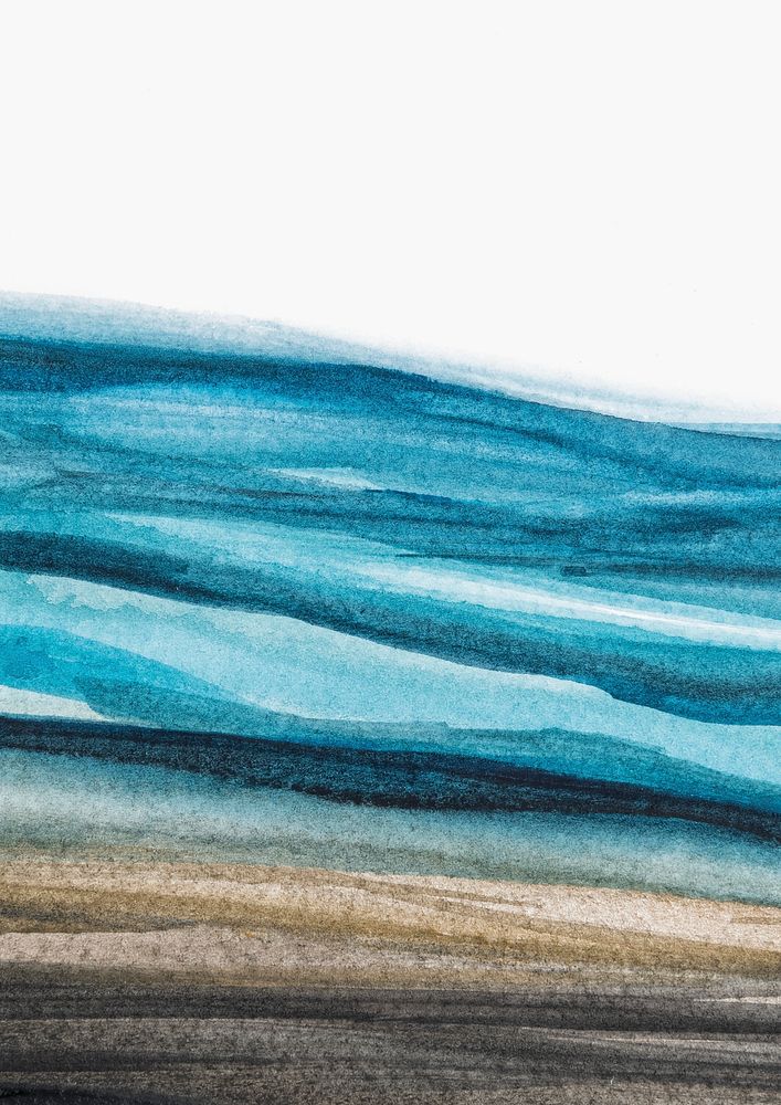 Ombre beach watercolor background abstract style