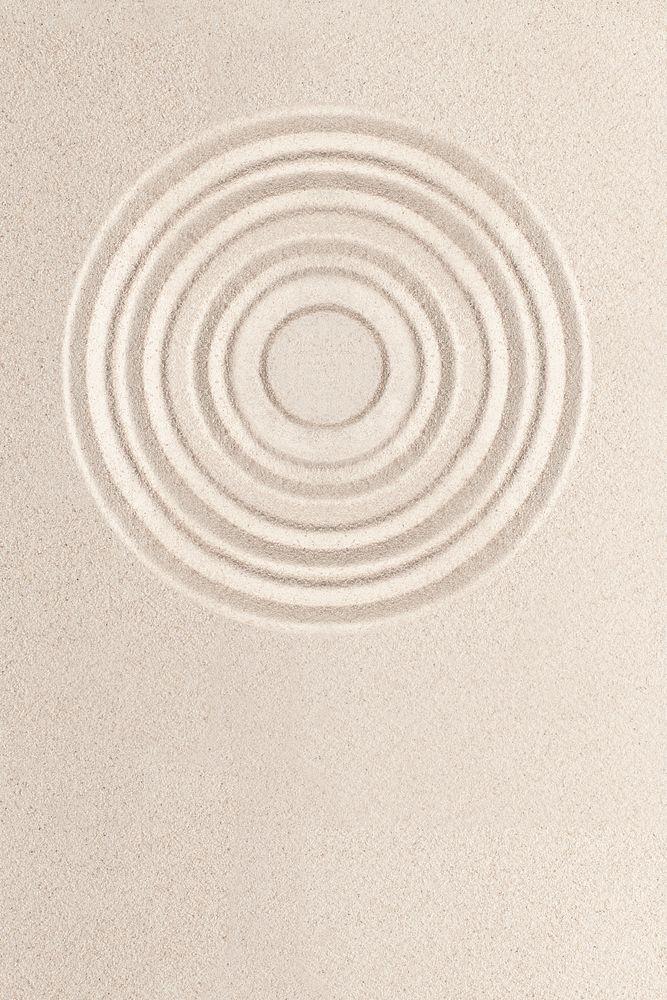 Circle zen sand background in mindfulness concept