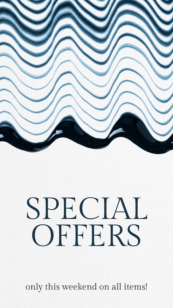 Minimal abstract art template vector special offers social media post