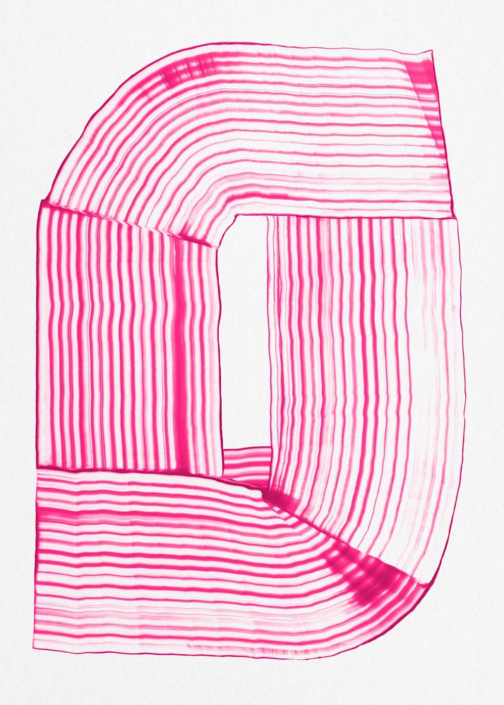 Pink striped shape texture handmade graphic abstract art
