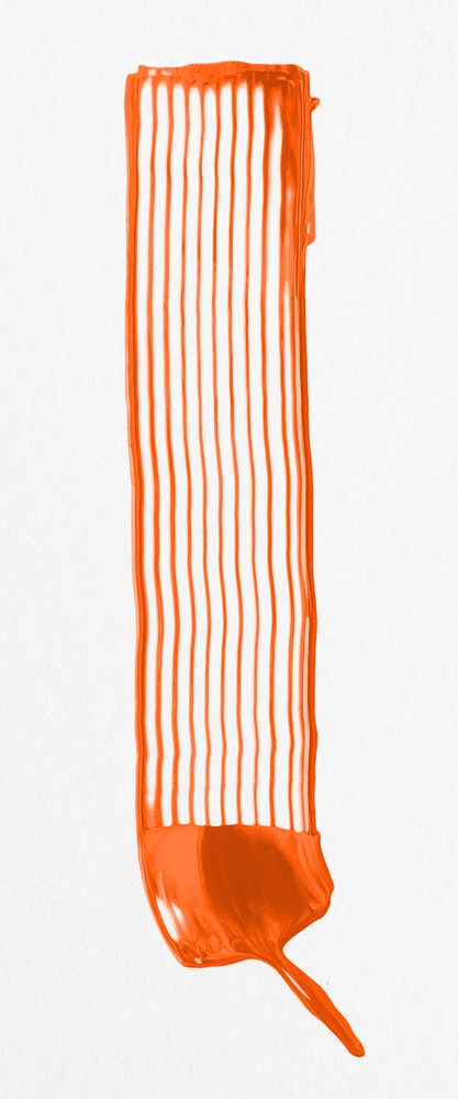 Orange tone comb painting texture psd DIY graphic minimal abstract art